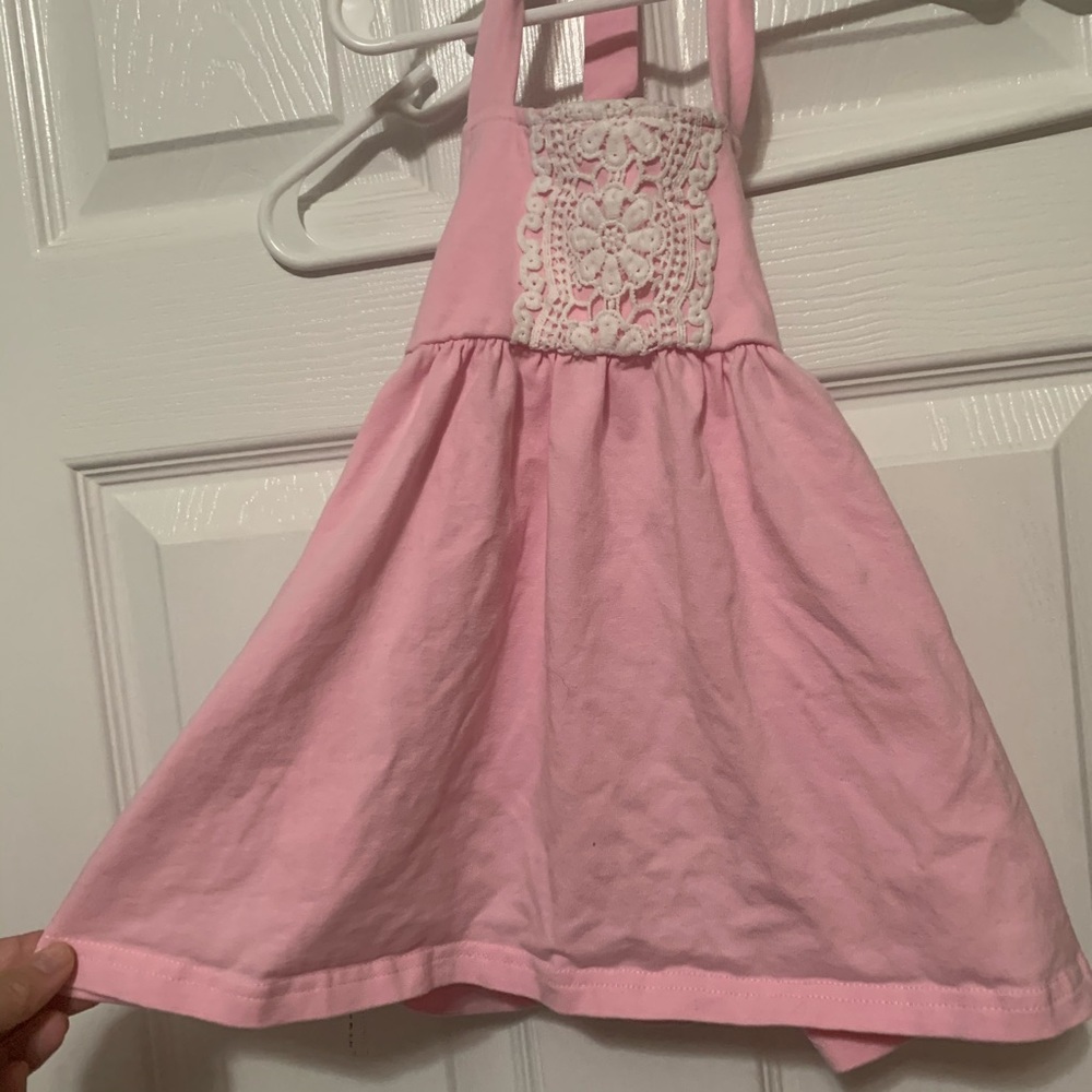 18 month Sew Sassy pink halter dress